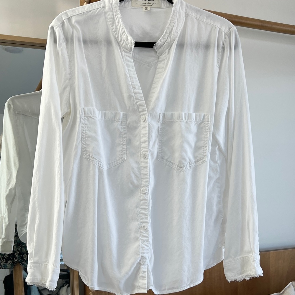 Anthropologie White Button Down Shirt